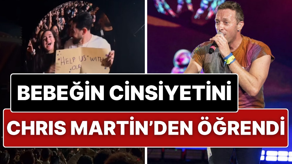 Coldplay Konserinde Unutulmaz An: Chris Martin Sahnede Bir Çiftin Bebeğinin Cinsiyetini Açıkladı