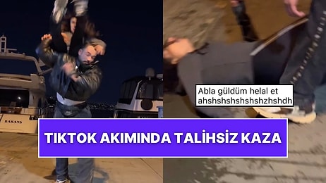 TikTok Akımına Katılmak İsteyen Çift Talihsiz Bir Kaza Yaşadı: Genç Kadın Kendini Yerde Buldu