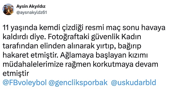 Annenin paylaşımı şöyleydi;