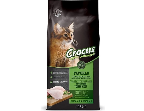 Crocus Tavuk Etli Yavru Kedi Maması 15 Kg