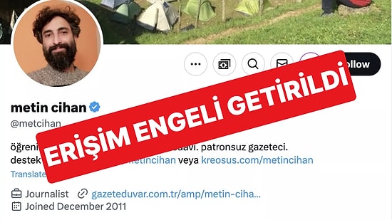 İsrail'le Ticaret Yapıldığına Dair Paylaşımlarıya Bilinen Gazeteci Metin Cihan'a Erişim Engeli Geldi