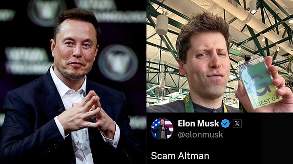 Musk referred to Sam Altman as "Scam Altman" and expressed his distrust of him.