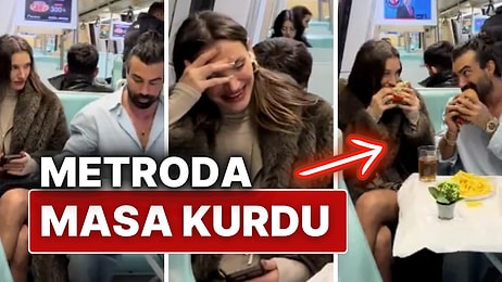 Sokak Fotoğrafçısı Ediz Özcan, 14 Şubat’ta Metroda Seyahat Eden Bir Kadının Önüne Masa Kurdu!