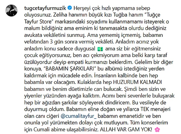 Tuğçe Tayfur'un paylaşımı👇