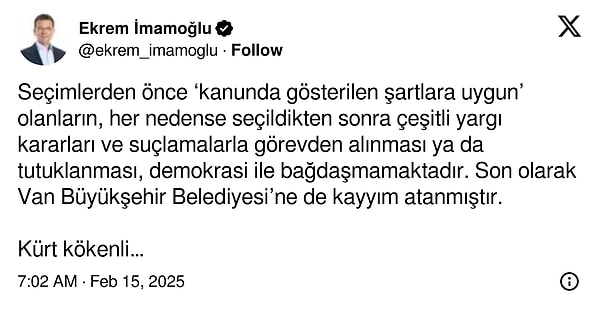 Bahçeli vurgulu bir tepki de İBB Başkanı Ekrem İmamoğlu'ndan geldi 👇