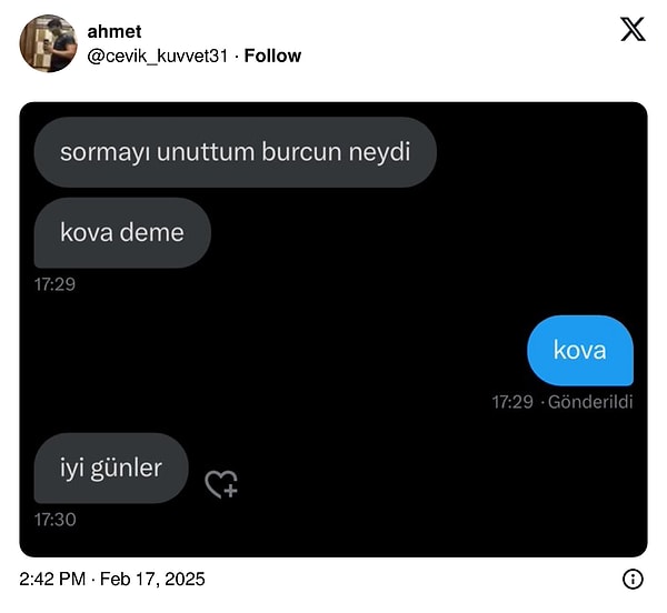 Demiş bulundu.