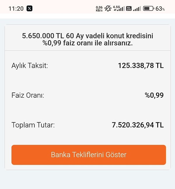 Sosyal medyada ise kampanyanın taksitleri gündem oldu. Buna göre Emlak Konut GYO kampanyasıyla ev sahibi olmayı düşünenler, en düşük 125 bin TL taksit ödeyecek.