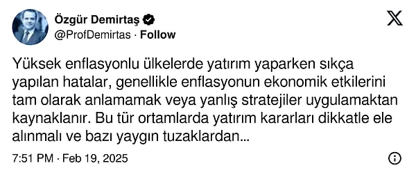 "Yatırım kararları dikkatle ele alınmalı ve bazı yaygın tuzaklardan kaçınılmalıdır."