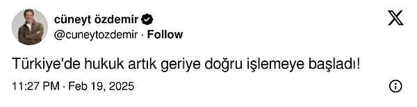 Cüneyt Özdemir de geçtiğimiz gün bu olay üzerine olması muhtemeldir ki ülkemizdeki hukuk işleyişini eleştirdi.