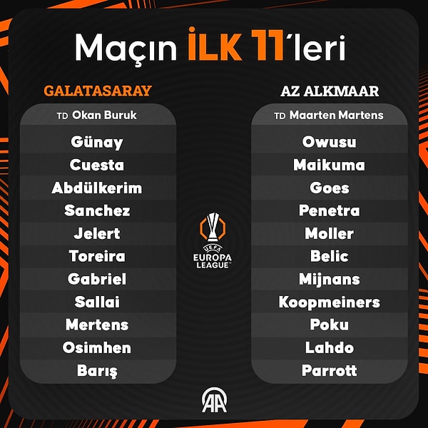 İlk 11'ler 👇