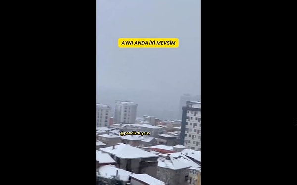 Kartal ve Pendik arasındaki hava durumu farkı, özellikle kar görmeyen bölgelerde yaşayanları üzdü.