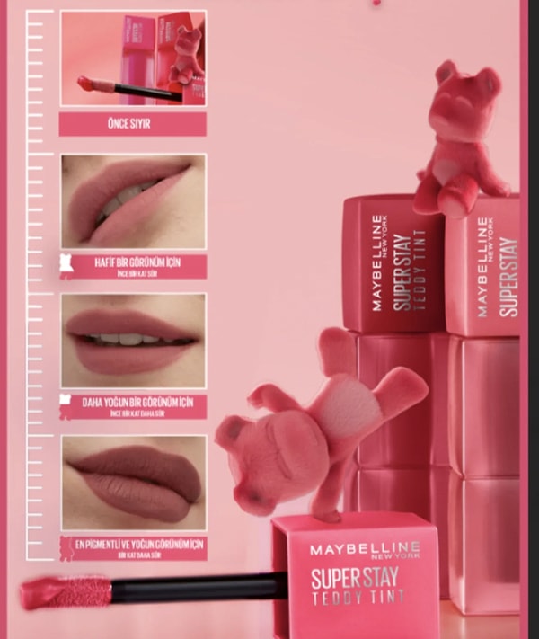 13. Maybelline New York Maybelline Super Stay Teddy Tint Uzun Süre Kalıcı Likit Mat Tint 15 Skinny Dip