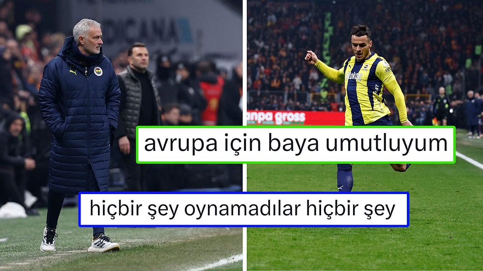 Galatasaray Deplasmanından Bir Puanla Ayrılan Fenerbahçe'ye Taraftarından Tepkiler