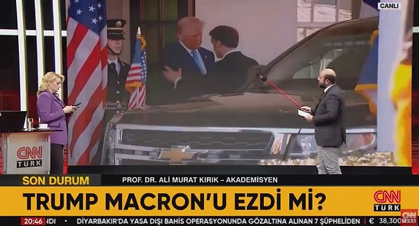 Prof. Dr. Ali Murat Kırık, canlı yayında Trump’a dair bir konuda yorumlarını dile getiriyordu.