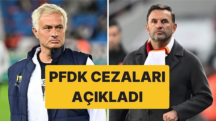 PFDK Kararları Açıkladı! Jose Mourinho ve Okan Buruk'un Cezaları Belli Oldu