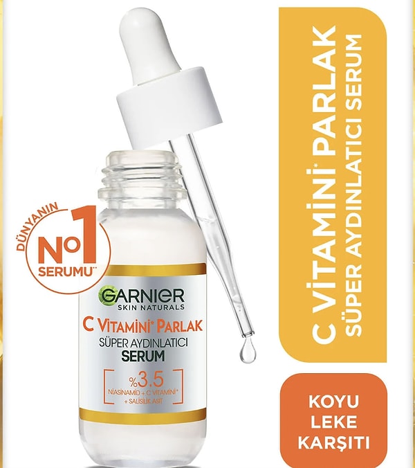 11. Garnier C Vitamini Parlak Süper Aydınlatıcı Serum 30ml