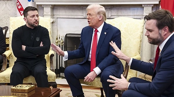 Zelenskiy ve Trump arasında yaşanan gerilim, kameralara anbean yansıdı.