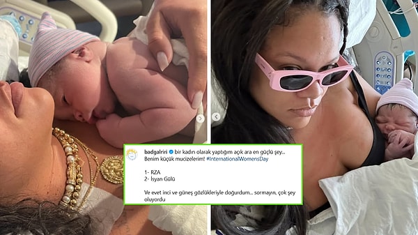 Görselin açıklamasına bakınca Rihanna'nın iki oğlunun adını görüp rahatlasalar da ünlü yıldızın yeniden doğum yapmış olma ihtimalinin şaşkınlığını bir türlü üzerlerinden atamadılar.