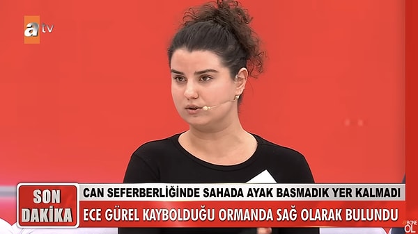 Ece'nin sağ olarak bulunmasından sonra Müge Anlı'nın stüdyosuna kayıp mühendisi son gören şahit sıfatıyla Buse Hanım ve annesi gelmişti.