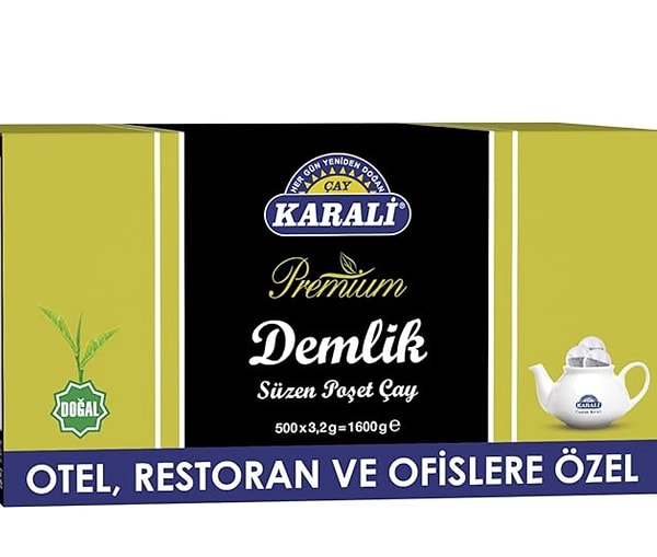 Karali Premium Demlik Poşet Siyah Çay, 500'lü