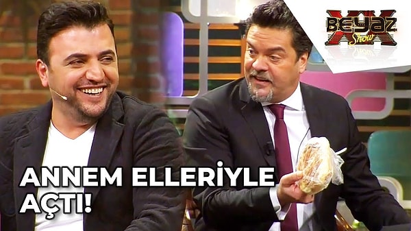 Beyazıt Öztürk'ün sunduğu Beyaz Show programına da katılmış. Beyaz'a ünlü bir markanın ambalajı içinde 'kete' hediye etmiş.