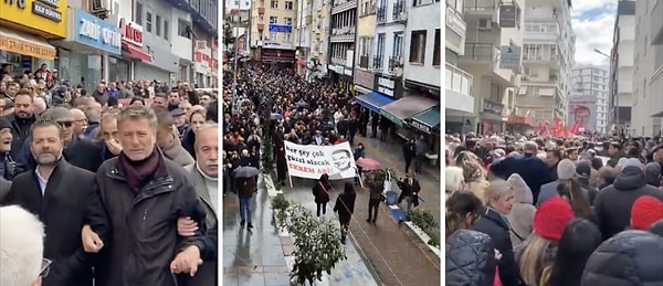 Ardından ülkenin farklı yerlerinden de Ekrem İmamoğlu'na destek olmak isteyenlerin gerçekleştirdiği protesto yürüyüşlerinden görüntüler gelmeye başladı.