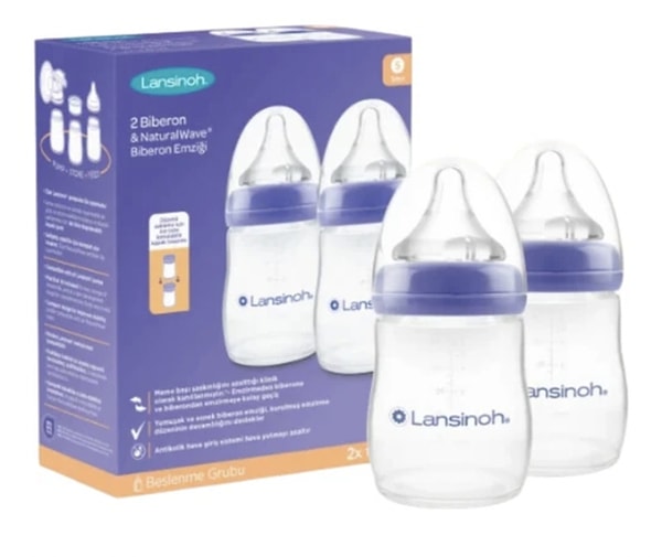 7. Lansinoh Natural Wave Biberon Seti 2li 160 ml