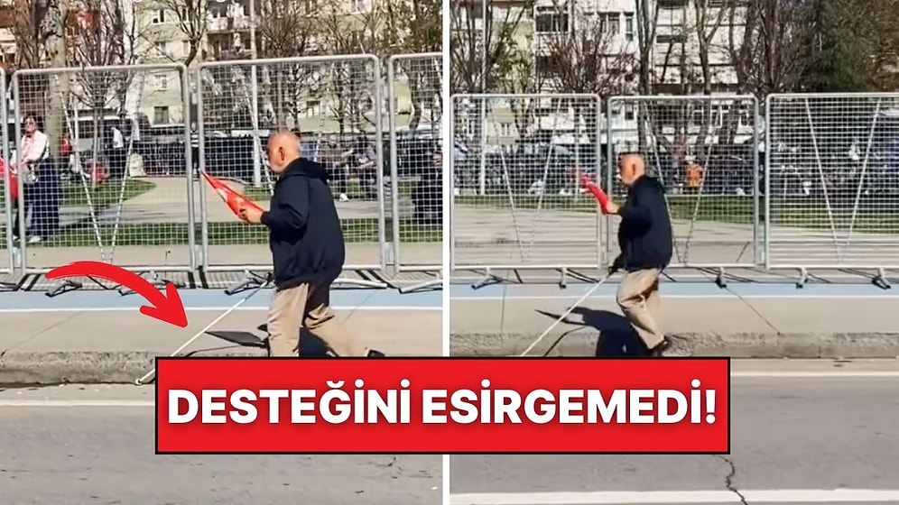 "Bizi Neden mi Yenemezsiniz": Görme Engelli Bir Vatandaş İmamoğlu'na Destek Yürüyüşlerine Katıldı