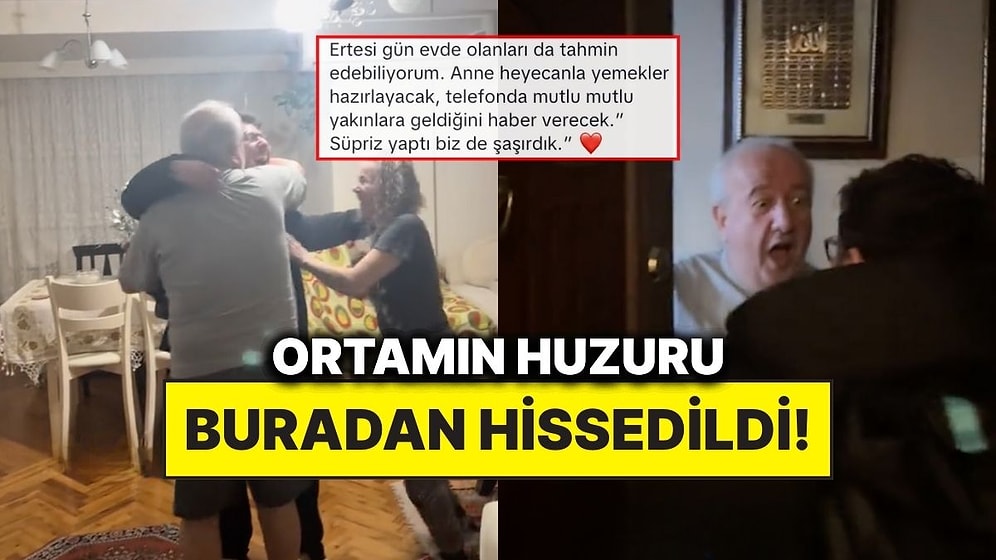 Günün Pozitif Videosu! 9 Aydır Görmediği Ailesine Sürpriz Yapan Genç O Anları Paylaştı
