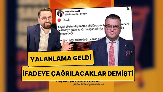 Adem Metan'dan Cem Küçük’ün Boykot Çağrısı Nedeniyle İfadeye Çağrılacak Ünlüler Listesine Yalanlama