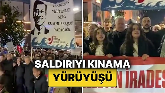 Trabzon’da İmamoğlu’na Destek Yürüyüşü: Bıçaklı Saldırı Protesto Edildi