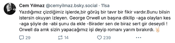 Gündem hakkındaki yorumlarına Bluesky hesabından devam etti.