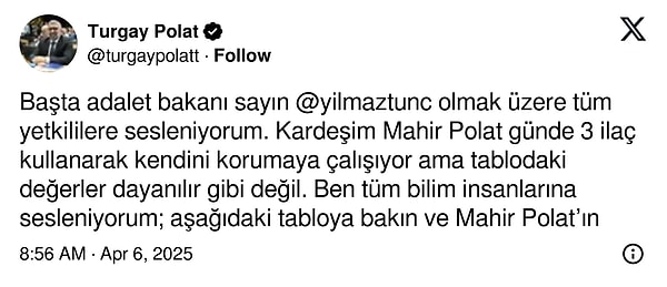 Mahir Polat'ın abisi Turgay Polat isyan etti: "Tablodaki değerler dayanılır gibi değil."