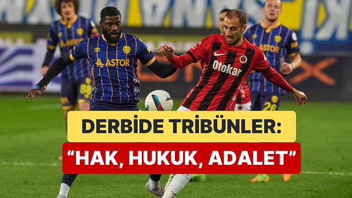 Ankaragücü - Gençlerbirliği Derbisinde Tribünlerde "Hak, Hukuk, Adalet" Sesleri
