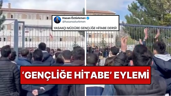 Mezun Gençlerden Lise Öğrencilerine Destek: Okul Önünde 'Gençliğe Hitabe' Eylemi Yaptılar