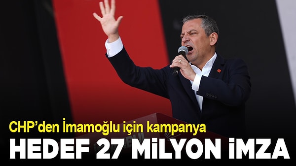 Ekrem İmamoğlu'nun serbest kalması ve cumhurbaşkanı adayı olarak seçimlere girmesi için başlatılan imza kampanyası devam ediyor.