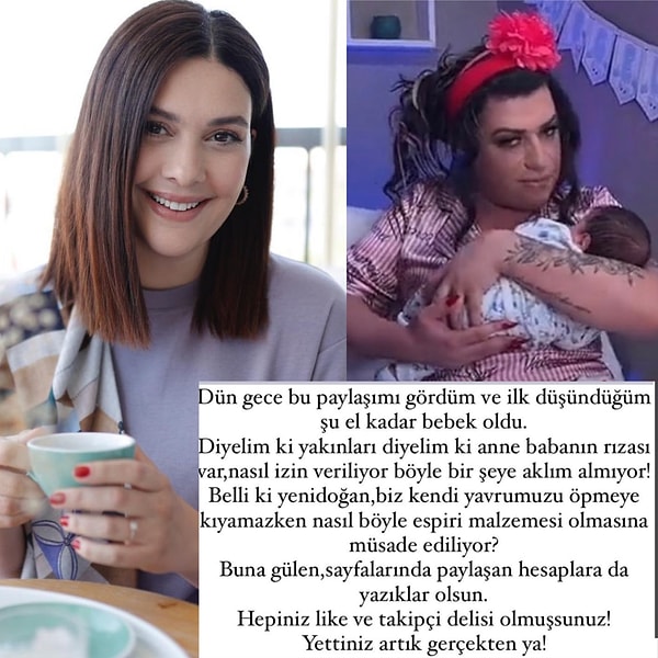 Bergüzar Korel, Ayşe Arman gibi isimler de Mükremin Gezgin'in o dönem bebekle birlikte yaptığı paylaşımlara büyük tepki gösterenler arasındaydı.