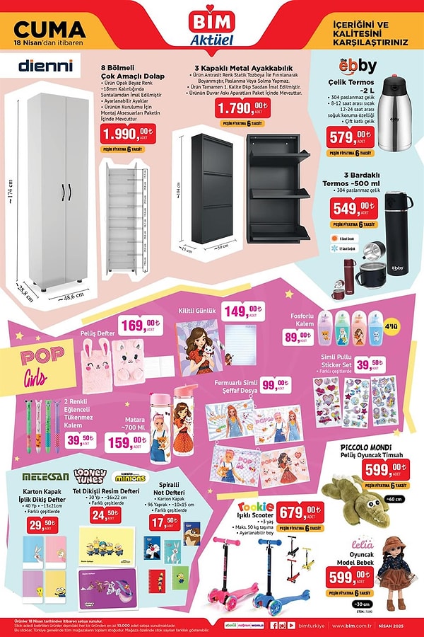 8 Bölmeli Çok Amaçlı Dolap 1.990 TL