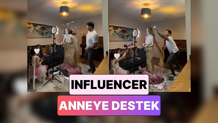Influencer Annenin Video Çekmesine Destek Olan Ailenin Ekip Çalışmasına Bayılacaksınız