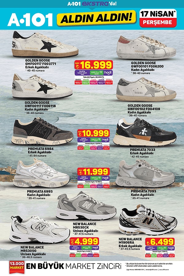 Golden Goose, Premiata, New Balance ayakkabı modelleri
