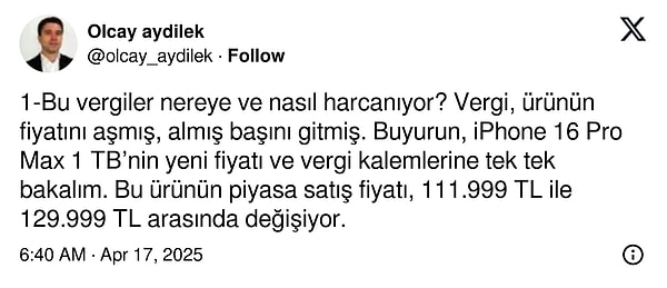 iPhone Neden Pahalı? iPhone 16 Pro Max fiyat hesaplaması 👇