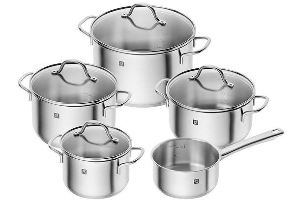 1. Amazon fırsatlarında bugün! Zwilling Flow Tencere Seti, Paslanmaz Çelik, 5 Parça, Gümüş Rengi