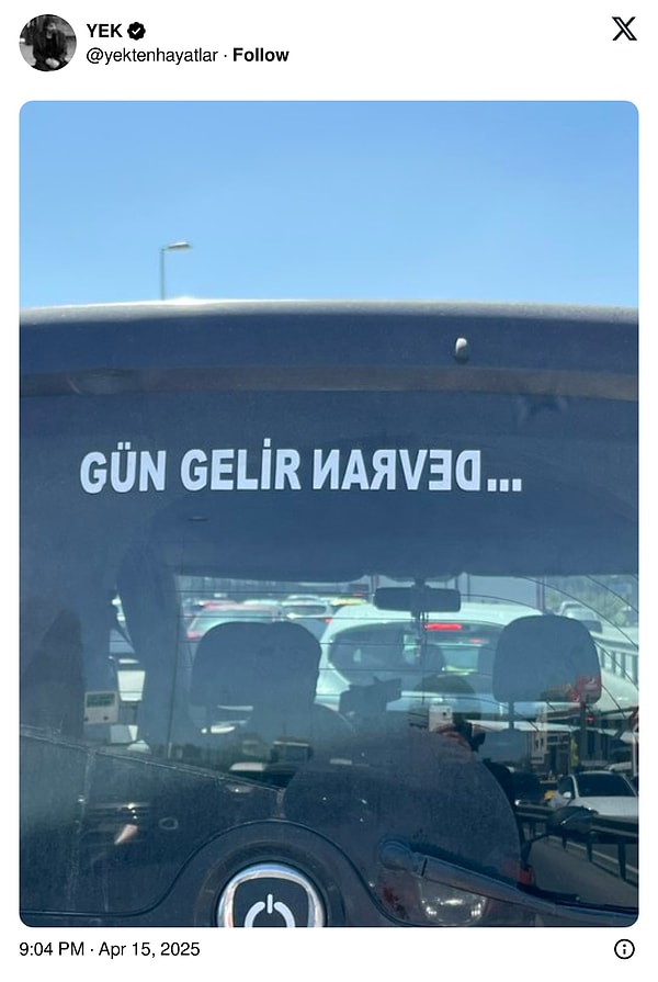 Dönmüş bile.