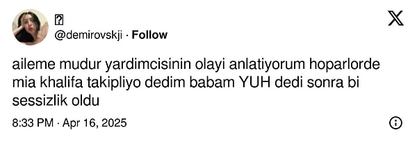 Tek takip eden o değilmiş.