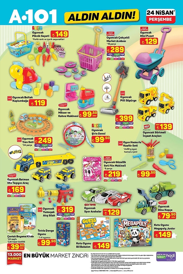Oyuncak Piknik Seti 149 TL