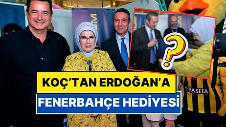 Acun Ilıcalı ve Ali Koç Yan Yana: Emine Erdoğan’a Ali Koç’tan Fenerbahçe Forması Hediyesi