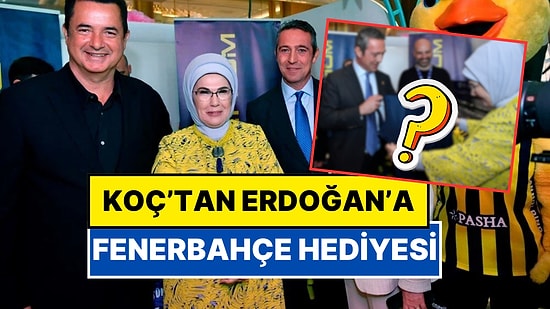 Acun Ilıcalı ve Ali Koç Yan Yana: Emine Erdoğan’a Ali Koç’tan Fenerbahçe Forması Hediyesi
