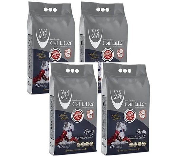 Van Cat Aktif Karbonlu Kedi Kumu (10 lt x 4 Adet)