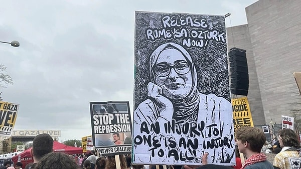 Rümeysa için özgürlük çağrıları sürüyor.