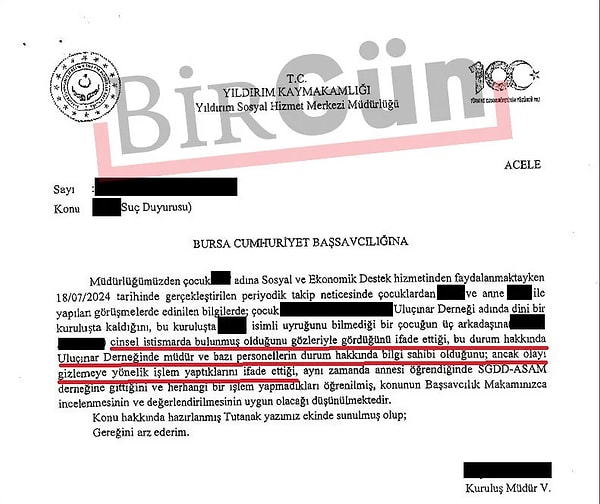 Soruşturma kapsamında mağdur çocuklar yaşadıklarını ve gördüklerini tek tek anlattı. 12 yaşındaki bir mağdur erkek çocuk ifadesinde şunları söyledi: